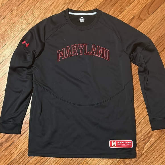University of Maryland Under Armour Long Sleeve Crew Neck Sweatshirt - Picture 1 of 5